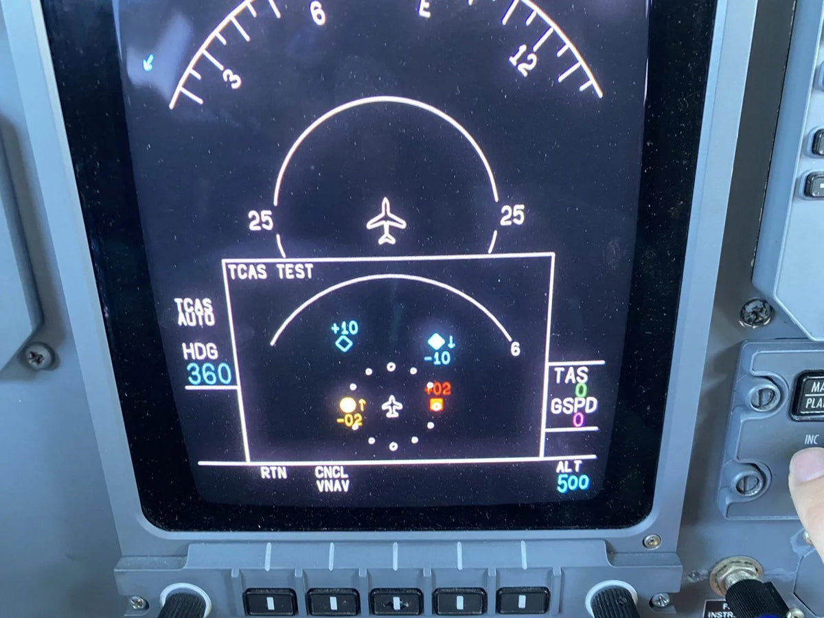 Avionics display during a functional test by AIR TEAM