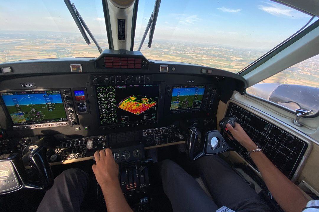 ATS King Air cockpit